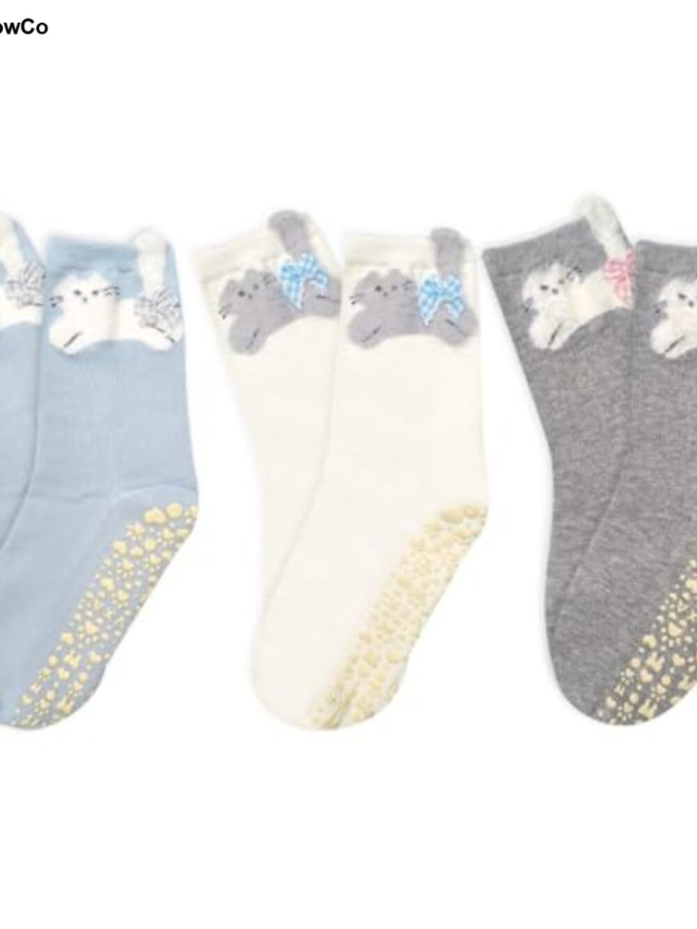 Women's Pilates Grip Socks Non Slip Yoga Socks 3 Pack Cotton